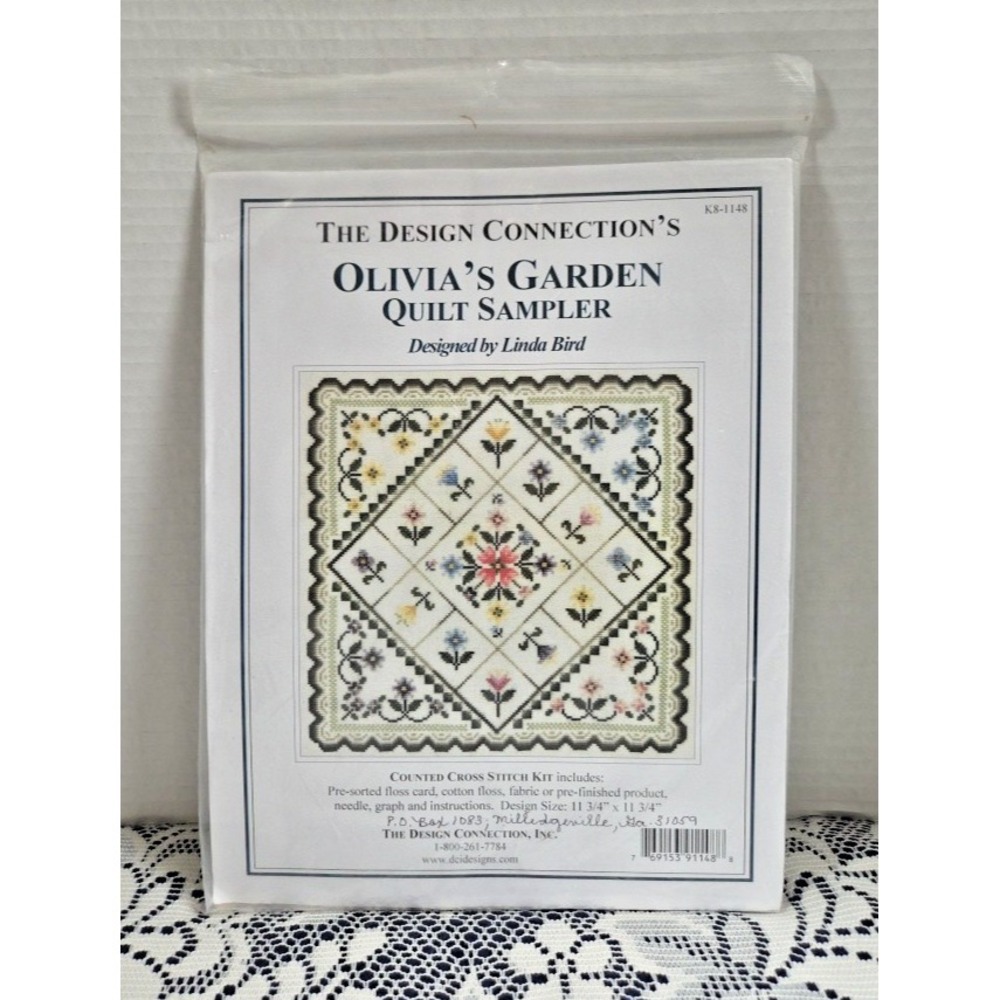 Olivia's Garden Quilt Sampler Counted Cross Stitch Complete Kit Sealed NOS 1994
